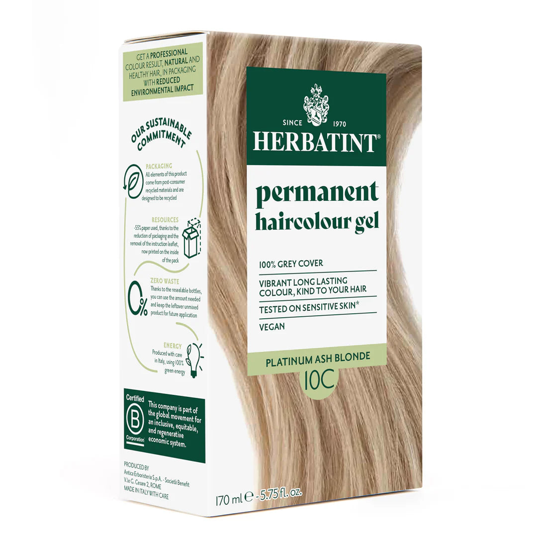 Herbatint - Permanent Haircolor Gel (10C - Platinum Ash Bonde)