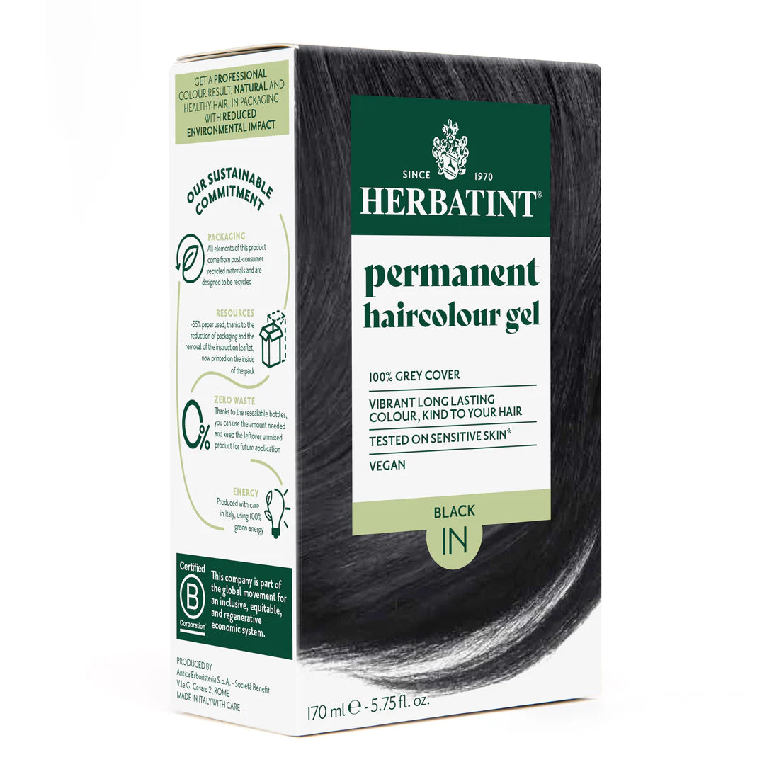 Herbatint - Permanent Haircolor Gel (1N - Black)
