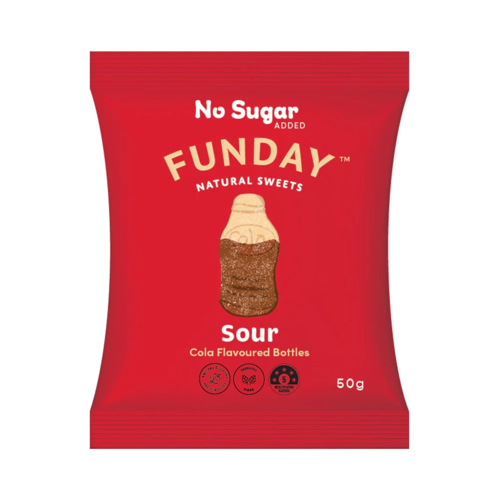 Funday - Cola Flavoured Bottles Sour 50g
