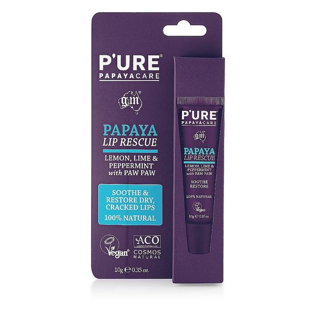 P'URE Papayacare Papaya Lip Rescue (Lemon Lime & Peppermint with Paw Paw) 10g