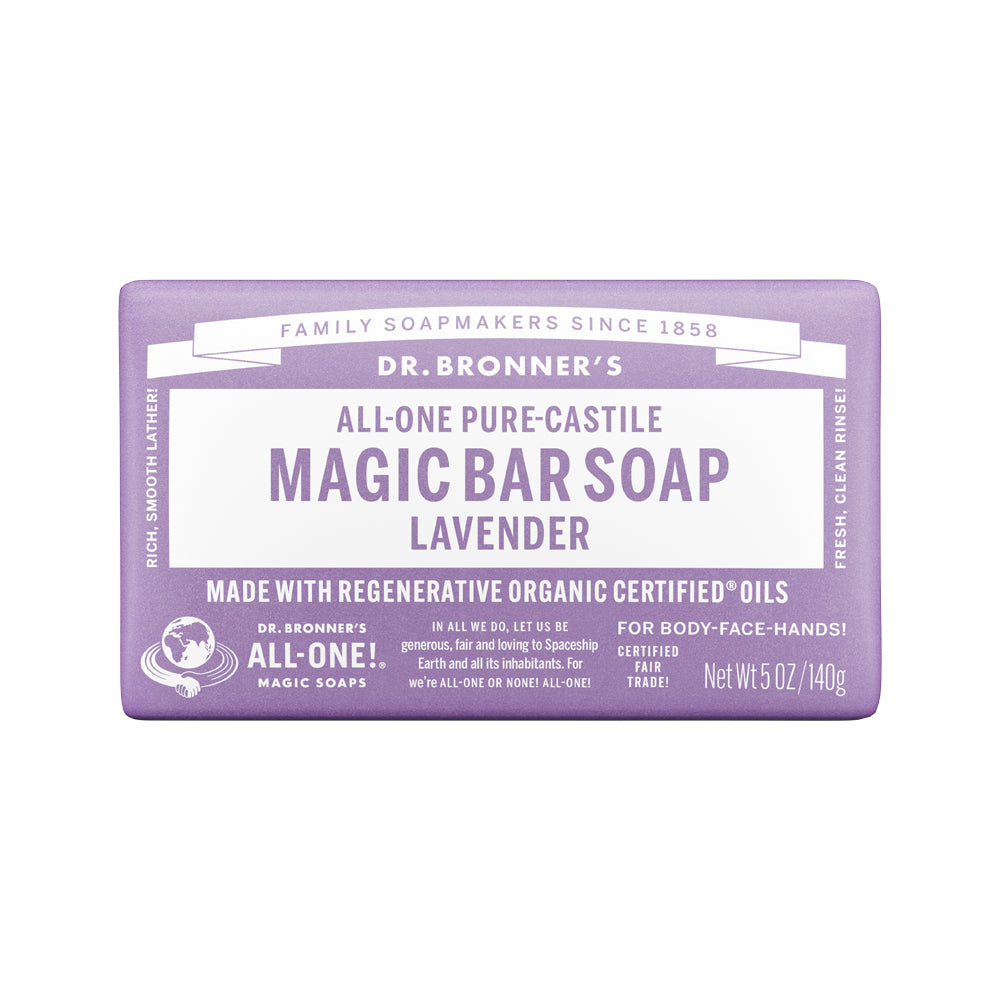 Dr. Bronner's All-One Pure-Castile Magic Bar Soap Lavender