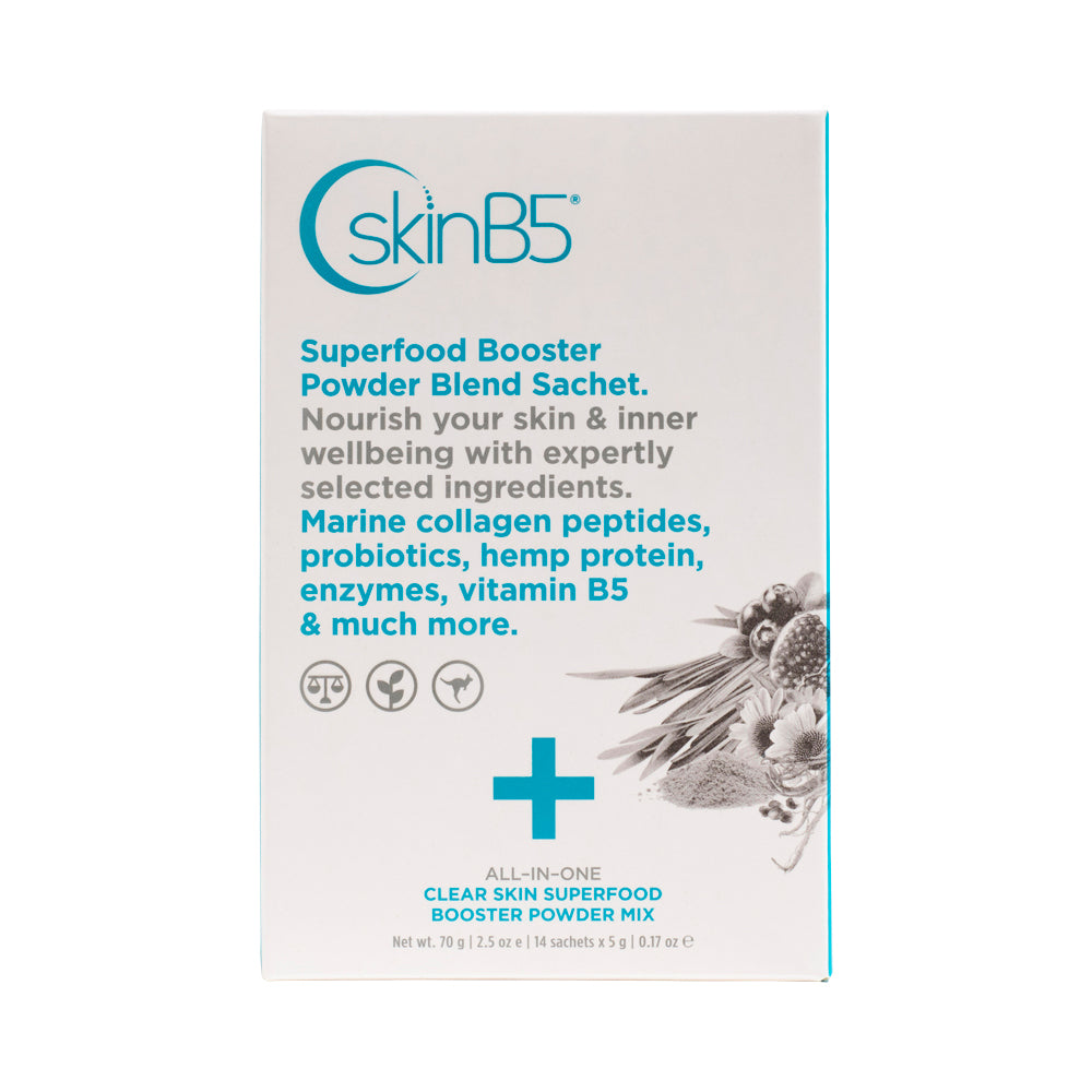 SkinB5 All-In-One Clear Skin Superfood Booster Powder Mix Sachets 5g x 14 Pack