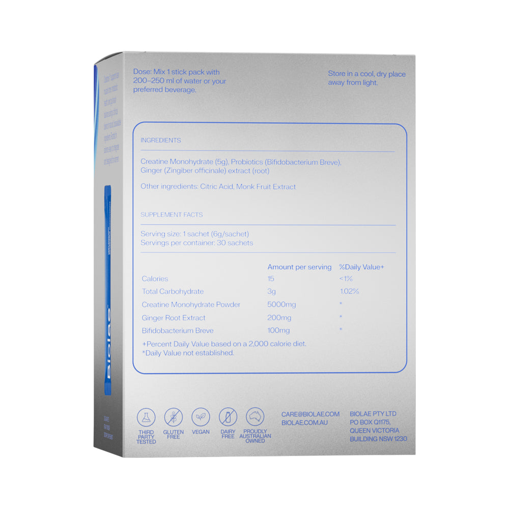 Biolae Creatone Creatine Body Composition Formula 5g Sachet x 30 Pack