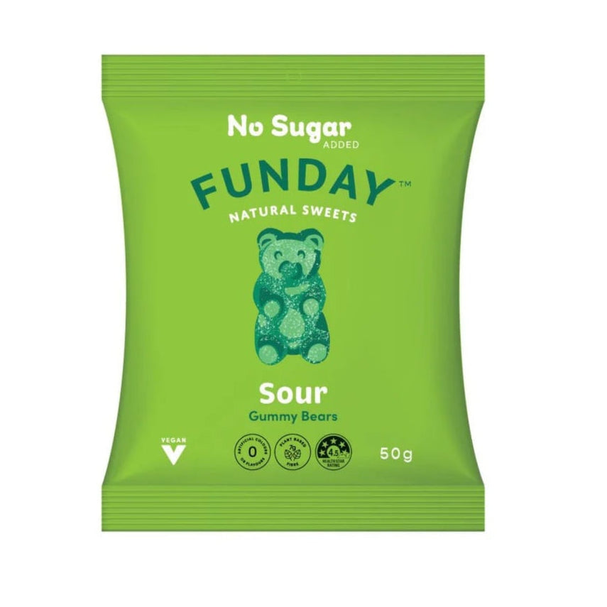 Funday - Sour Vegan Gummy Bears 50g