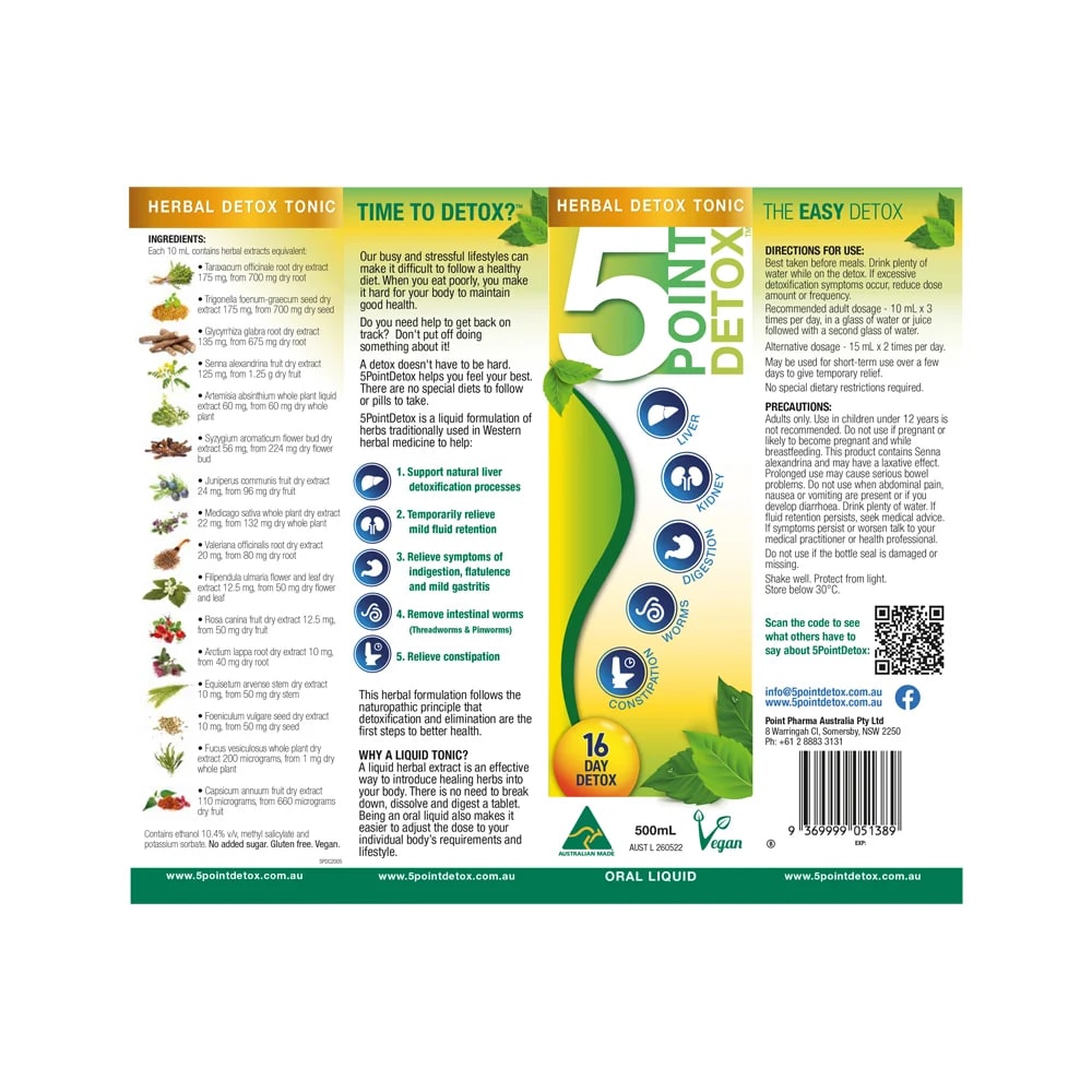 5 Point Detox - Herbal Detox Tonic