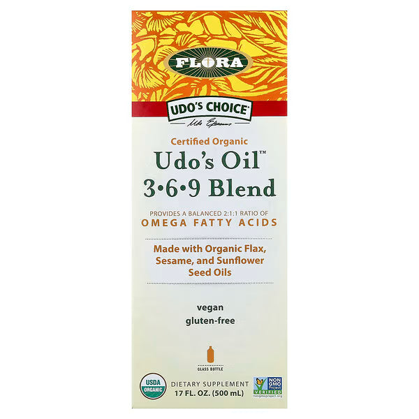 Flora Health - UDO's Choice Organic 3-6-9 Oil Blend 500ml