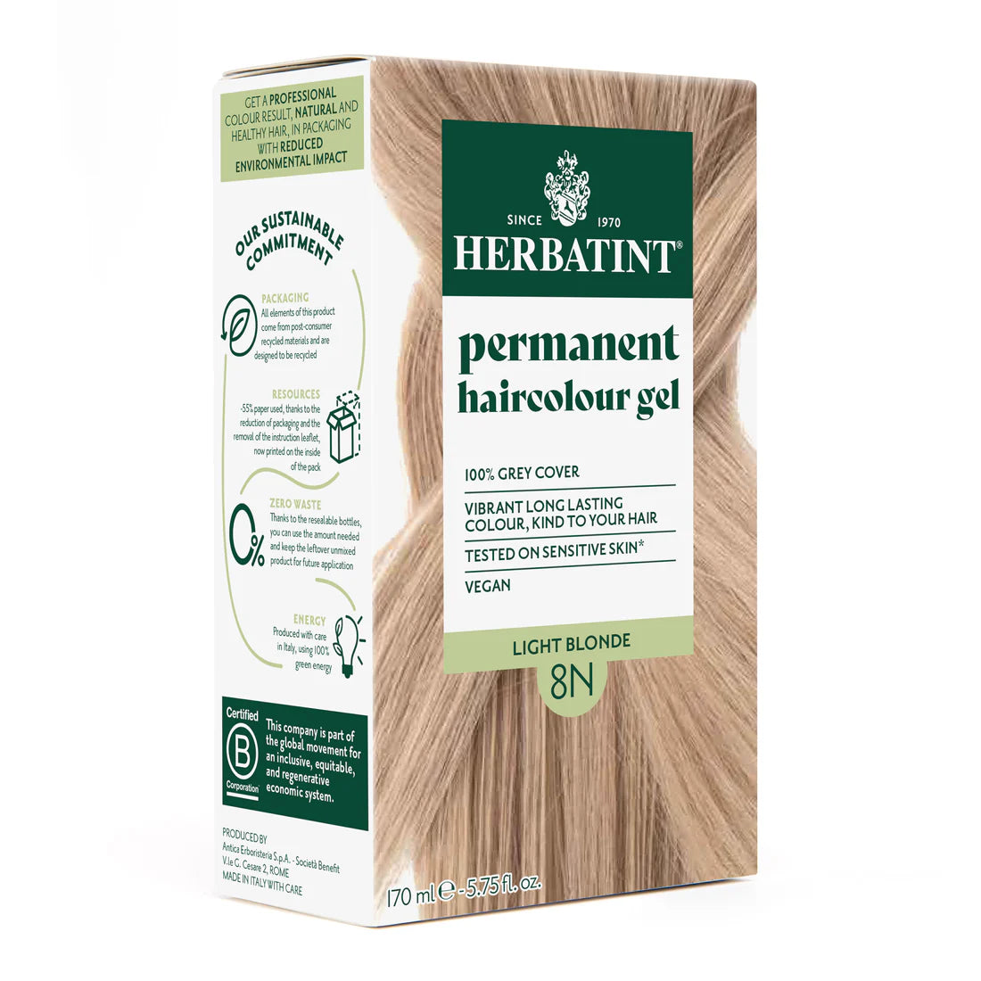 Herbatint - Permanent Haircolor Gel (8N - Light Blonde)