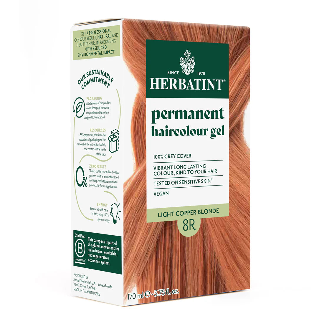 Herbatint - Permanent Haircolor Gel (8R - Light Copper Blonde)
