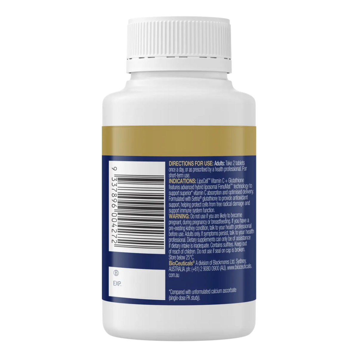 Bioceuticals LipoCell Vitamin C + Glutathione 90's