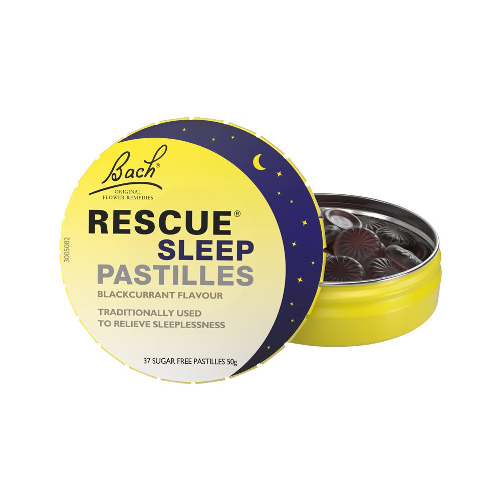 BACH FLOWER REMEDIES RESCUE SLEEP PASTILLE BLKCURRANT 50G