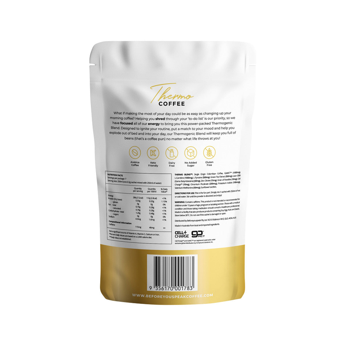Before You Speak - Thermo Coffee Unsweetened
