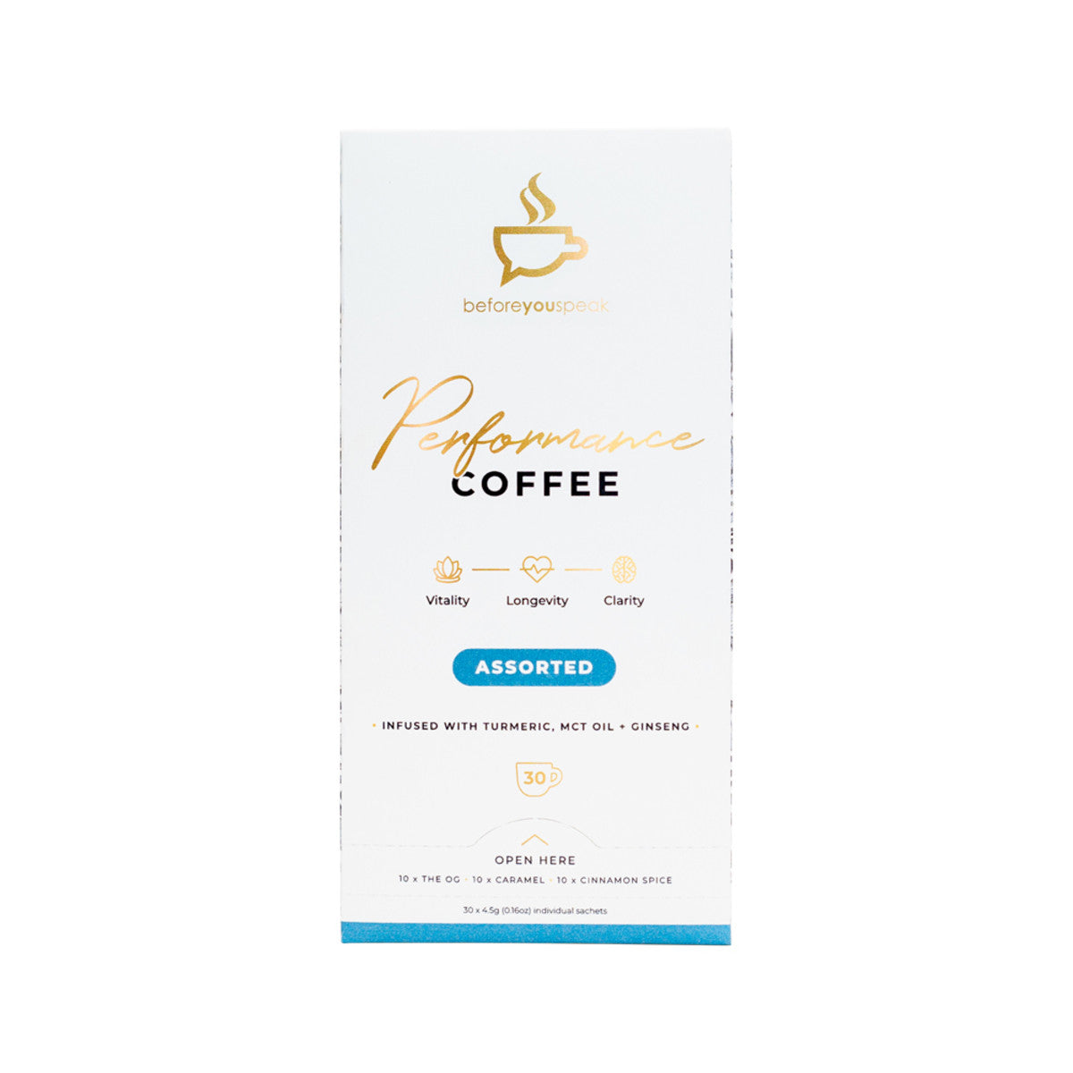 Before You Speak - Performance Coffee Assorted (10 x OG, Caramel & Cinnamon Spice)