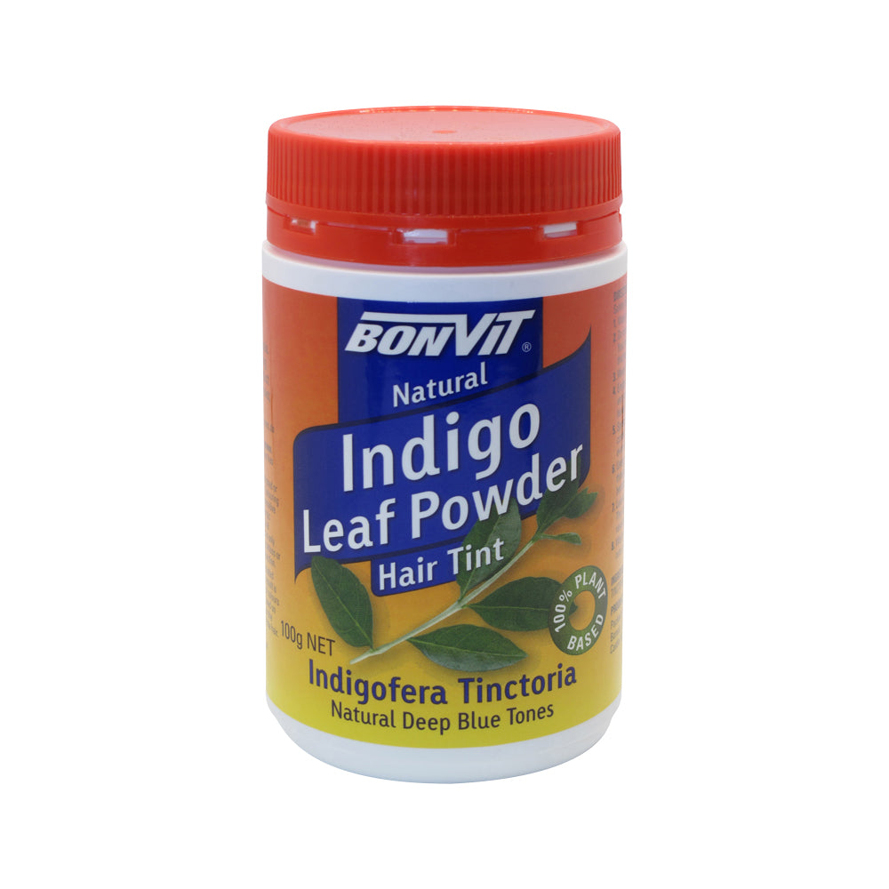 Bonvit - Natural Hair Tint Indigo Leaf Powder (Natural Deep Blue Tones) Indigofera Tinctoria