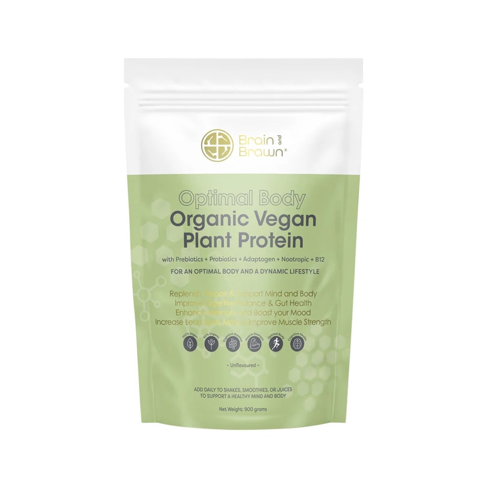 Brain and Brawn - Optimal Body Organic Vegan Plant Protein Unflavoured