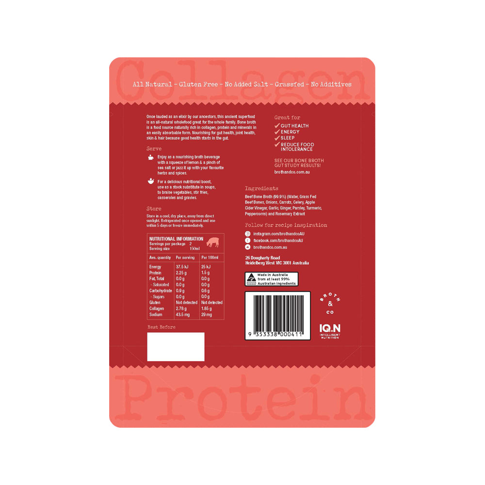 BROTH AND CO BONE BROTH BEEF 300ML