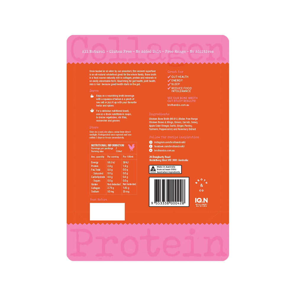 BROTH AND CO BONE BROTH CHICKEN 300ML