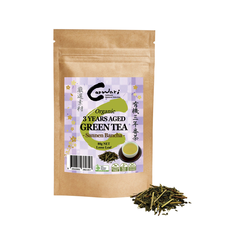 Carwari - Organic 3 Years Aged Green Tea (Sannen Bancha) Loose Leaf