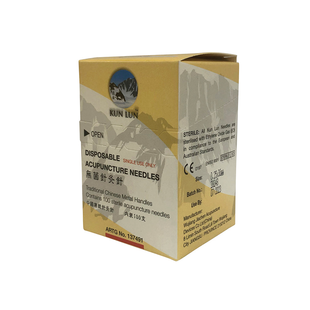 Cathay Herbal - Kun Lun Disp Needle 0.25x30mm (w Guide) 100Pk