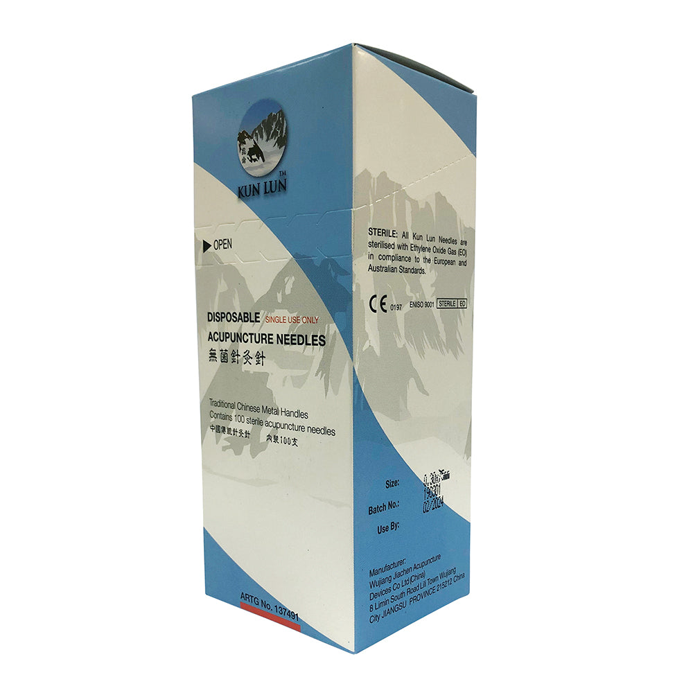 Cathay Herbal - Kun Lun Disp Needle 0.30x75mm (w Guide) 100Pk