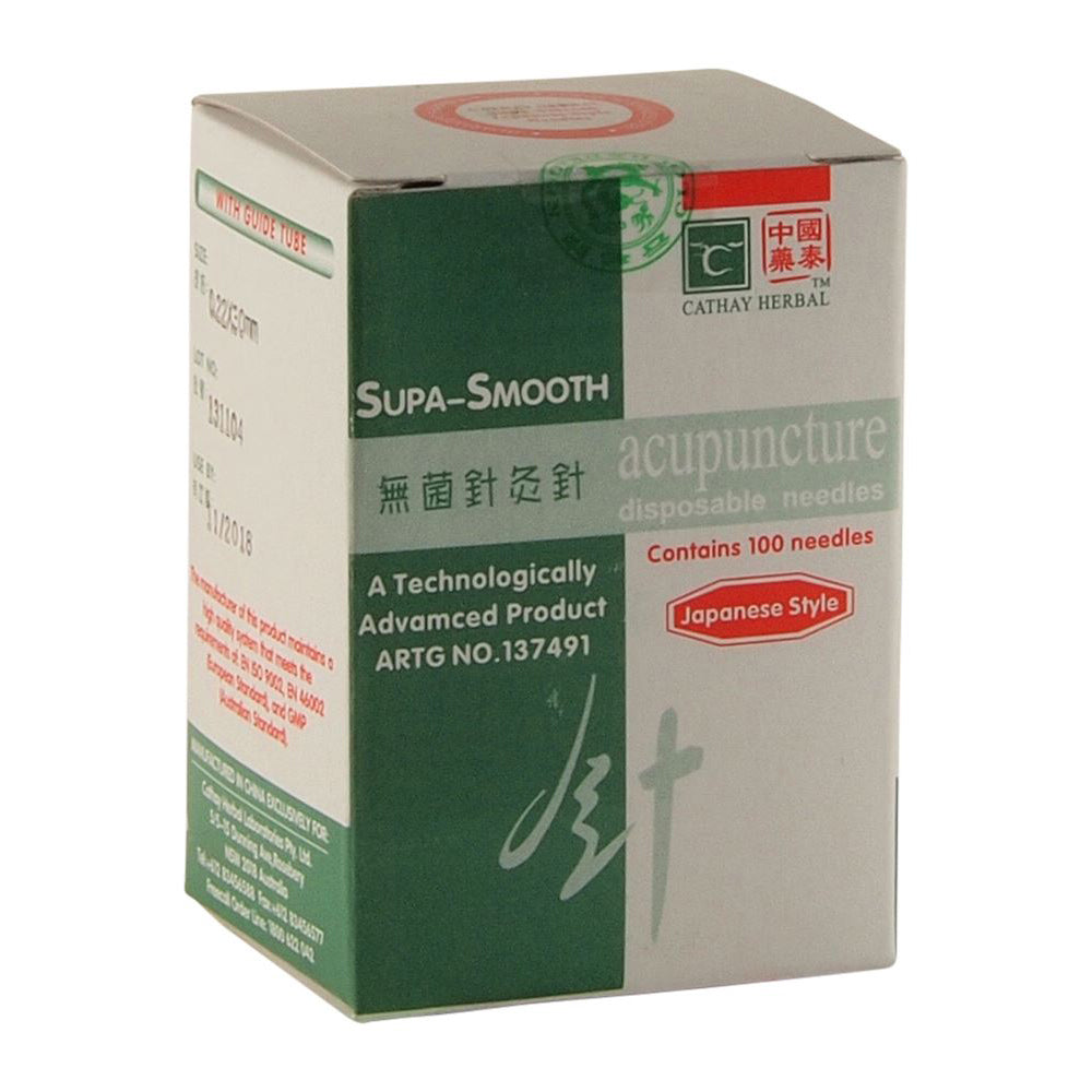 Cathay Herbal - SupSmooth Disp Needle 0.22x30mm w Guide 100Pk
