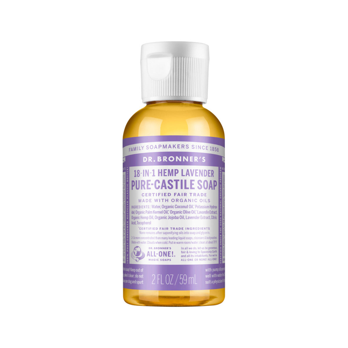 Dr. Bronner's - Pure-Castile Soap Liquid (Hemp 18-in-1) Lavender