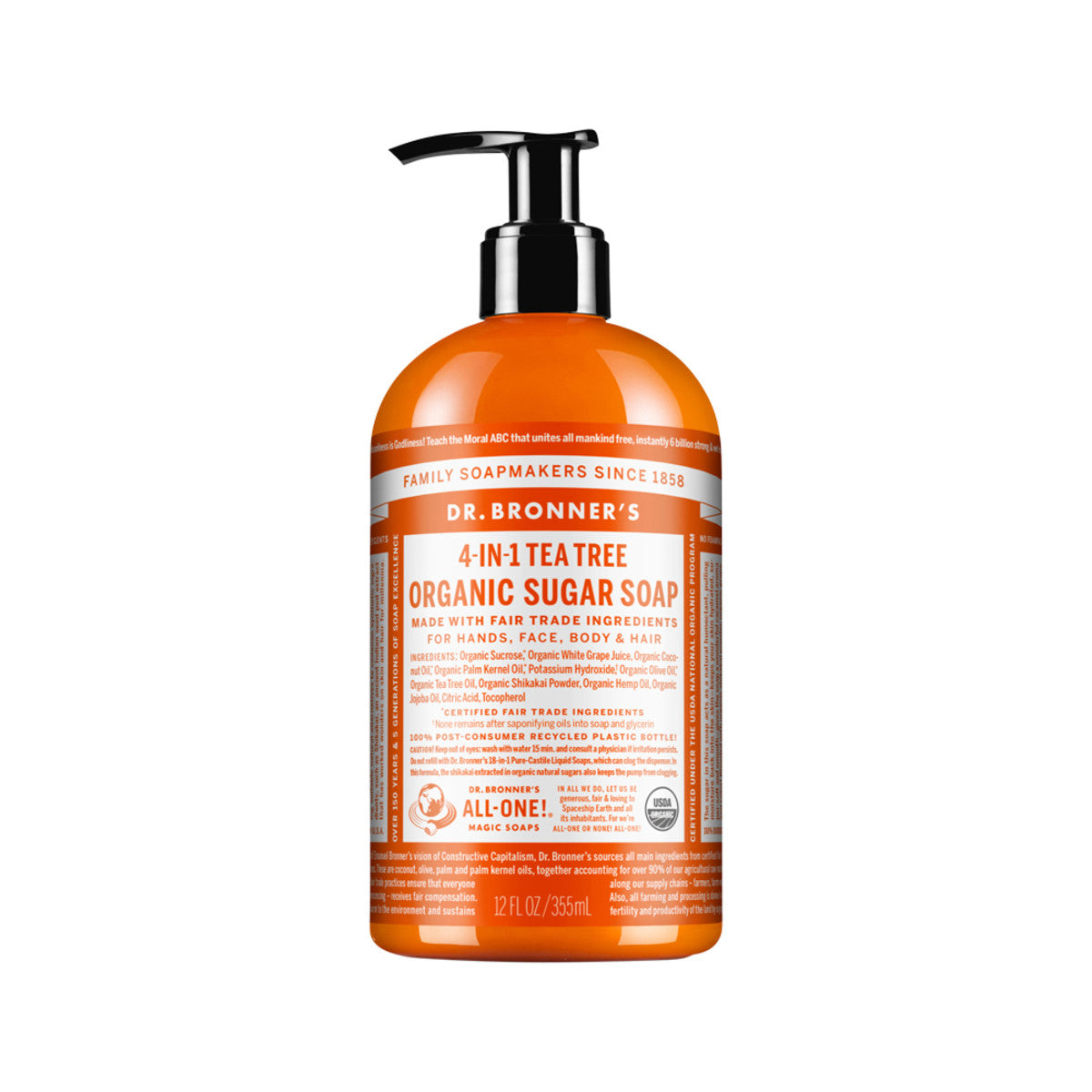 Dr. Bronner's - Organic Sugar Soap 4-in-1 Tea Tree