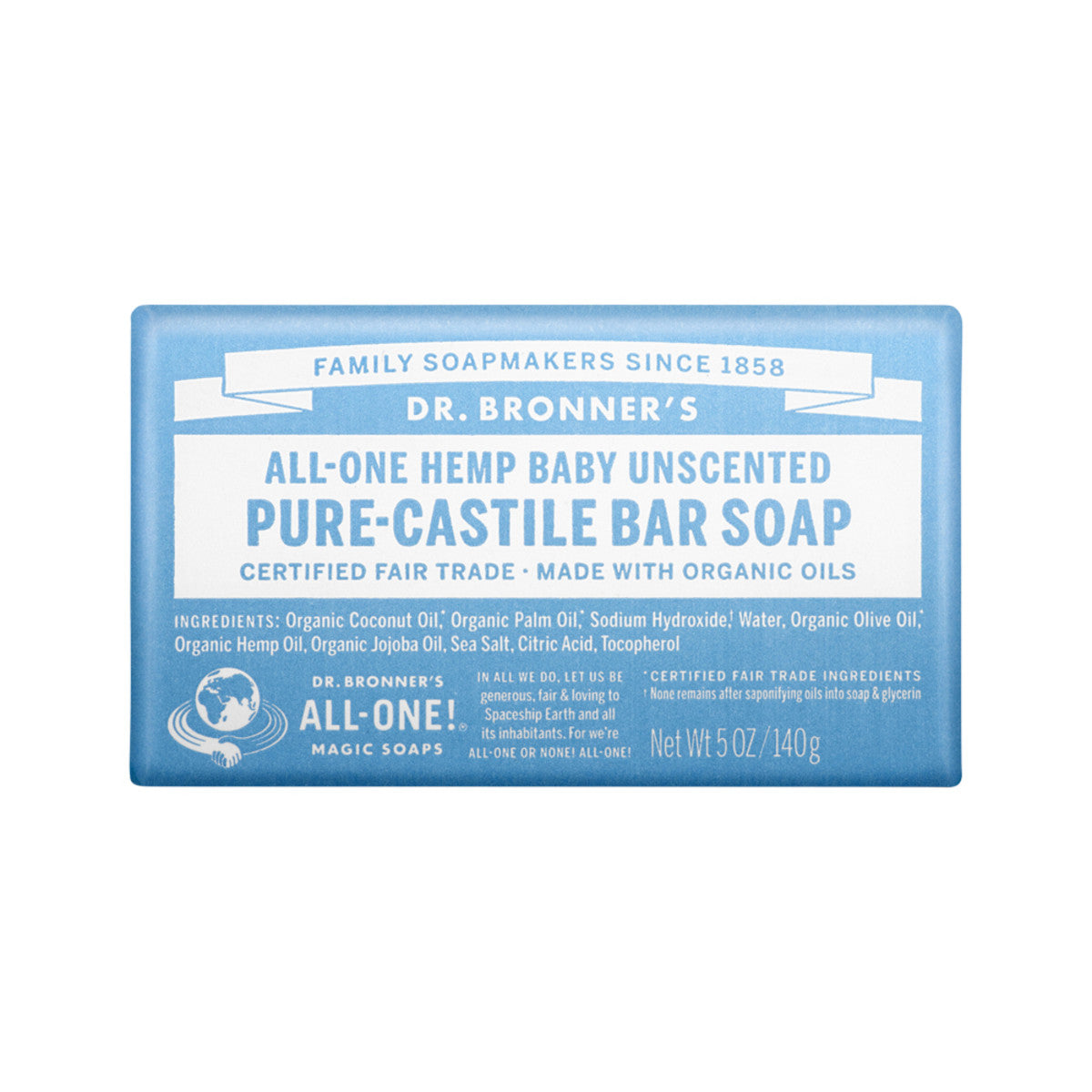 Dr. Bronner's - Pure-Castile Bar Soap (Hemp All-One) Unscented (Baby)
