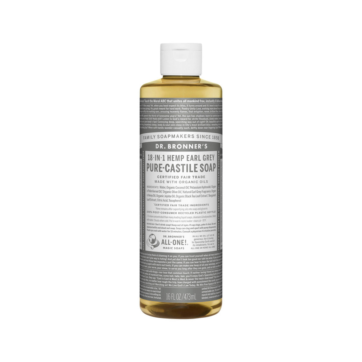 Dr. Bronner's - Pure-Castile Soap Liquid (Hemp 18-in-1) Earl Grey