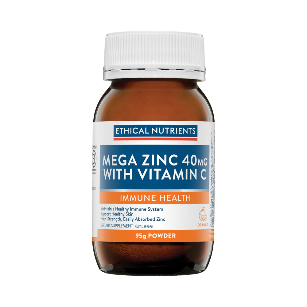 Ethical Nutrients Mega Zinc 40mg Powder Orange