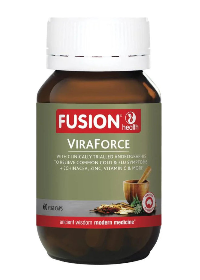 Fusion Viraforce supplement bottle on a white background