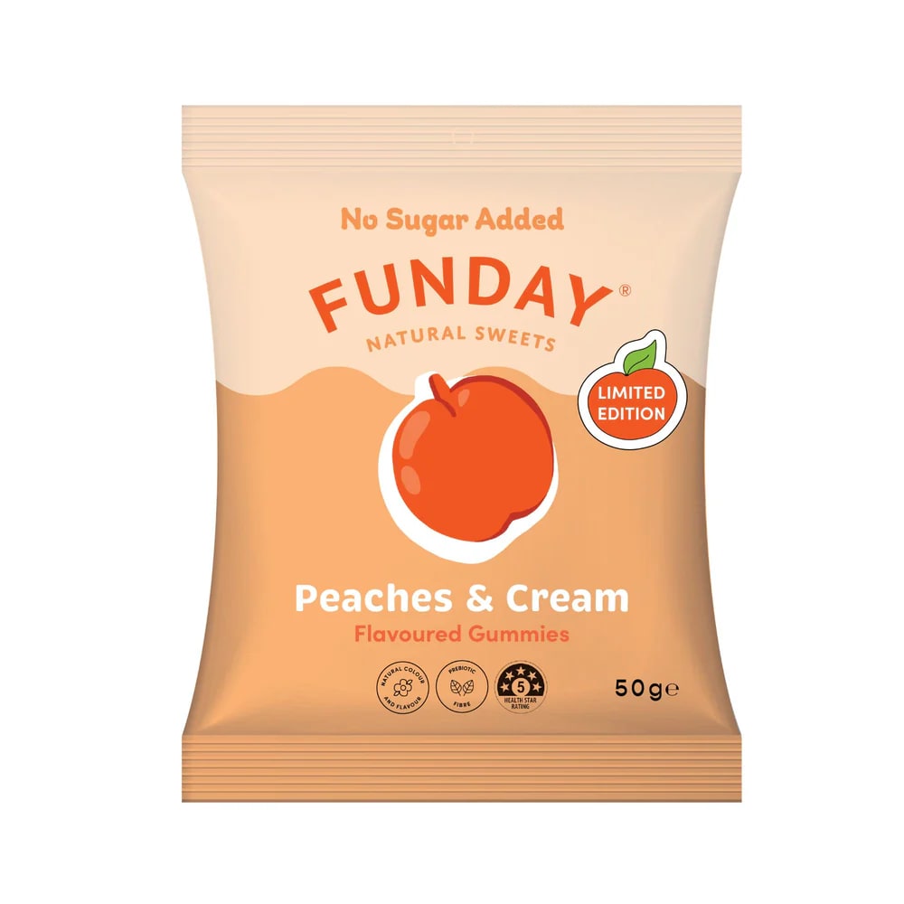 Funday - Peaches & Cream Gummies 50g