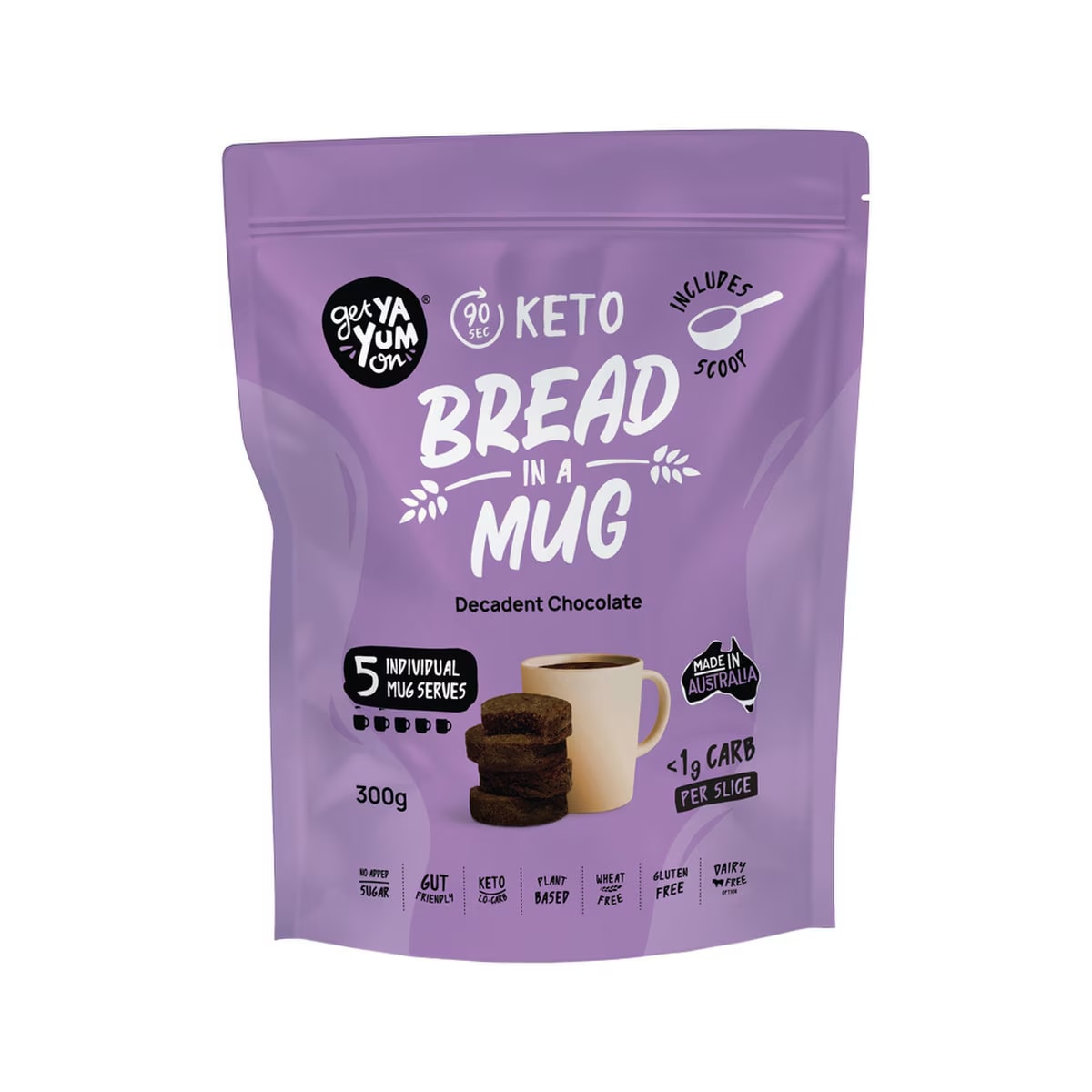 GET YA YUM ON CAKE IN A MUG DECADENT CHOCOLATE 60G