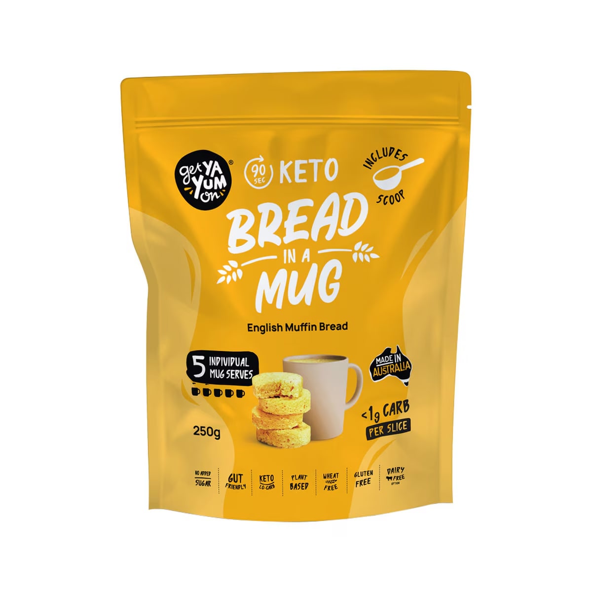 GET YA YUM ON BREAD IN A MUG ENGLISH MUFFIN BREAD 50G