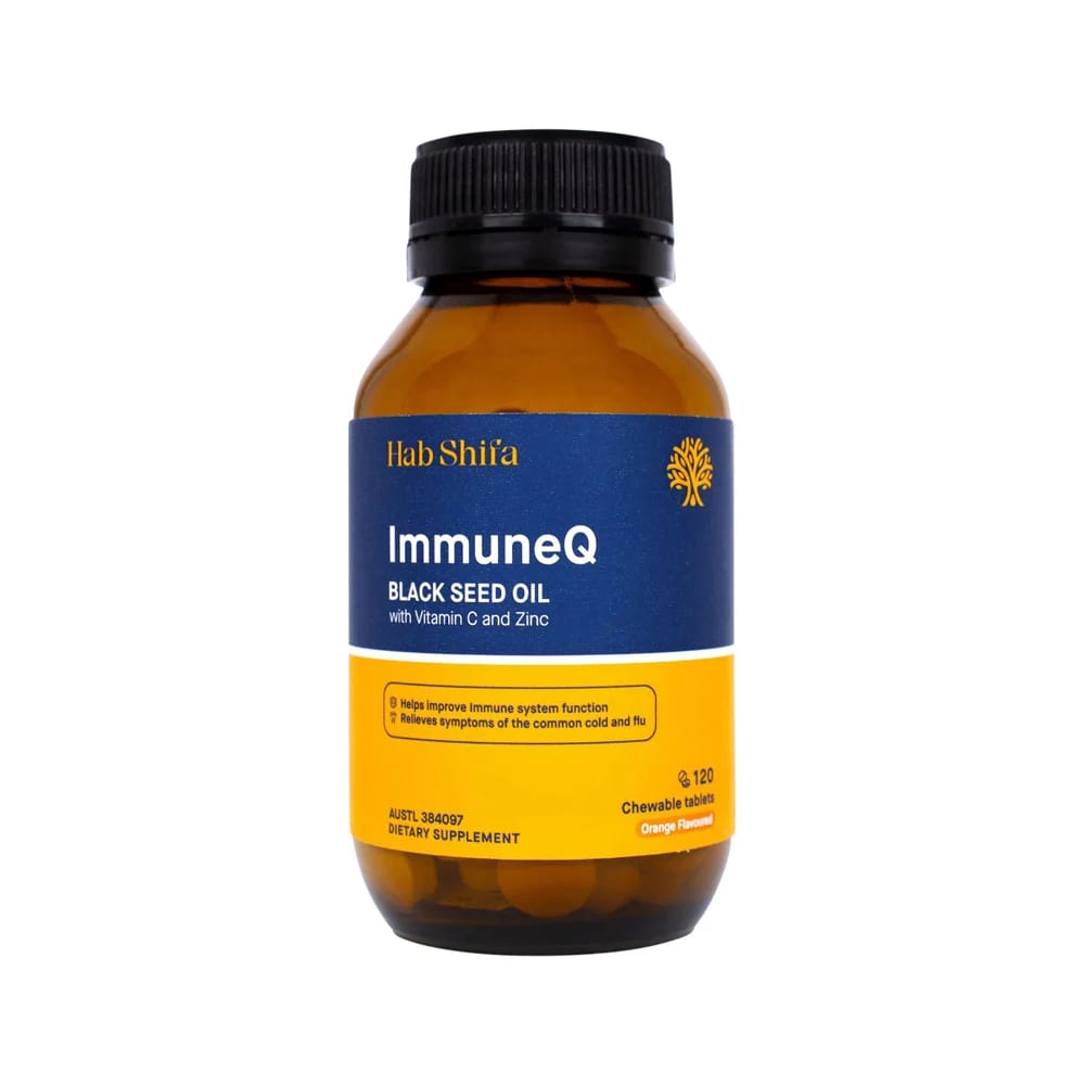 Hab Shifa - ImmuneQ Organic Black Seed with Vitamin C & Zinc Chewable Orange