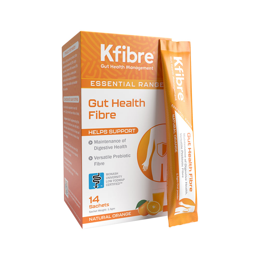 Kfibre - Essential Gut Health Fibre Natural Orange Sachets 1.9g x 14 Pack