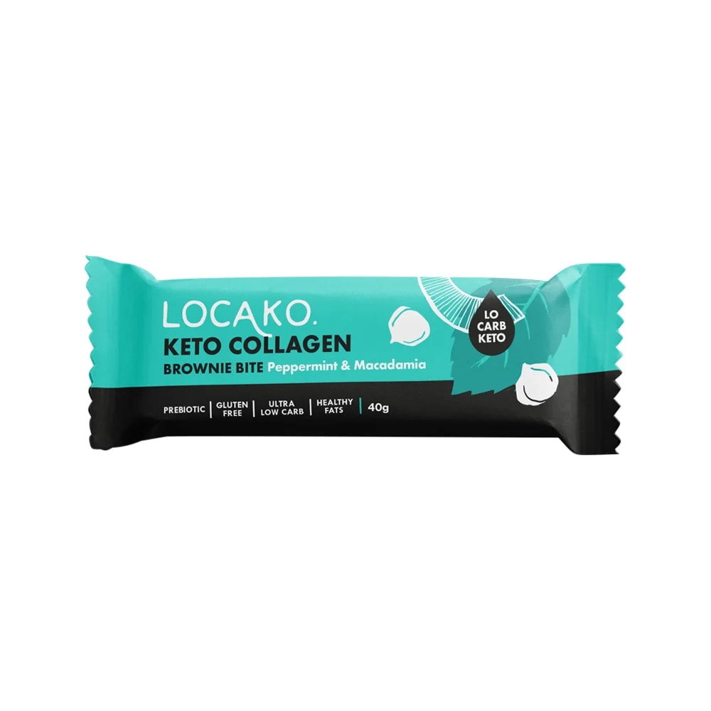 Locako - Keto Collagen Brownie Bite Peppermint & Macadamia 40g