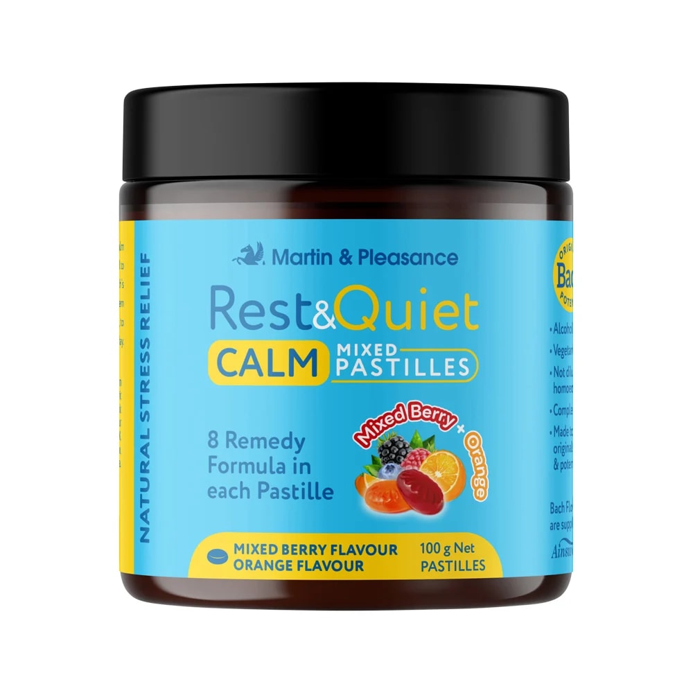 Martin & Pleasance - Rest & Quiet Calm Mixed Pastilles Jar Mixed Berry + Orange Flavours