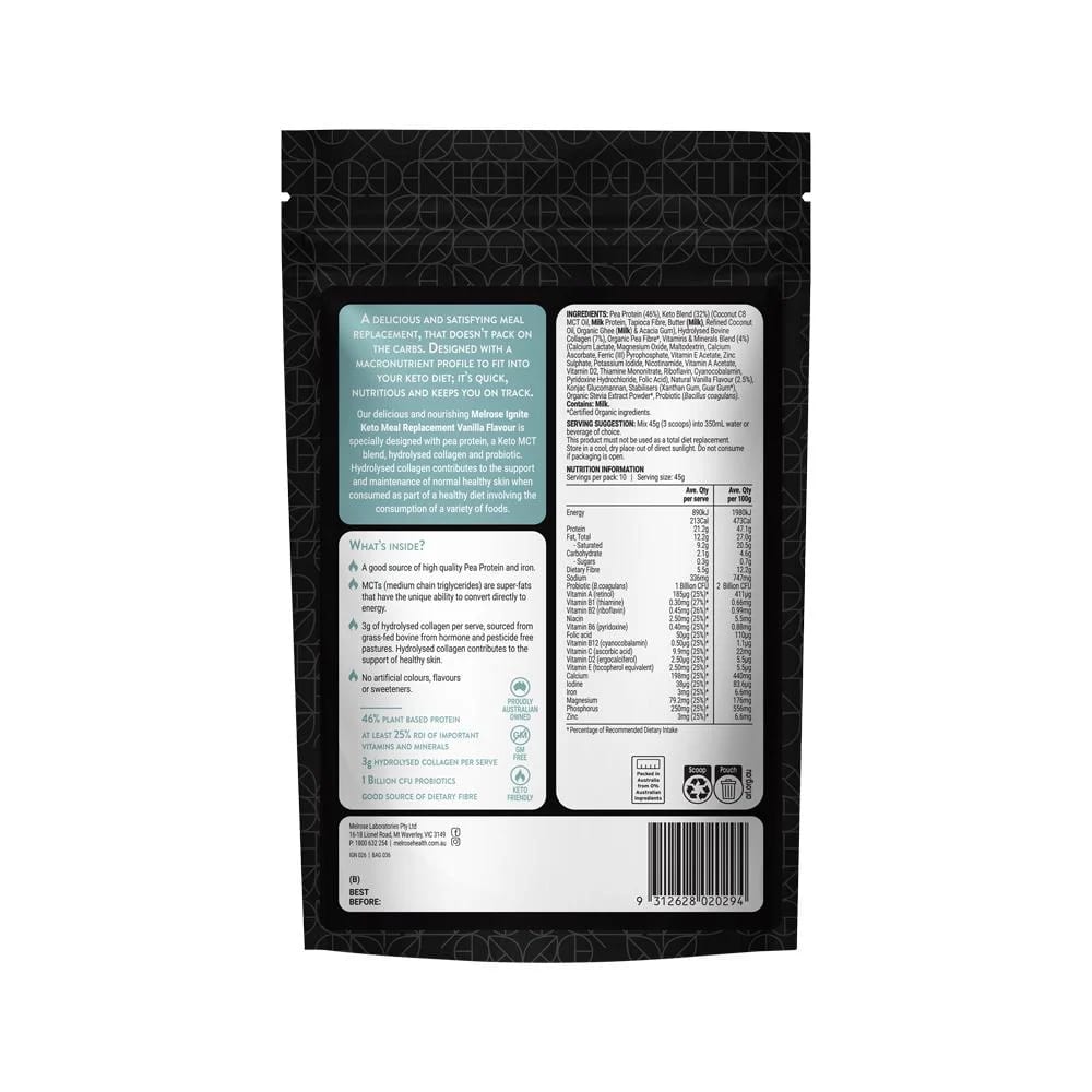 Melrose - Ignite Keto Meal Replacement Vanilla Bean