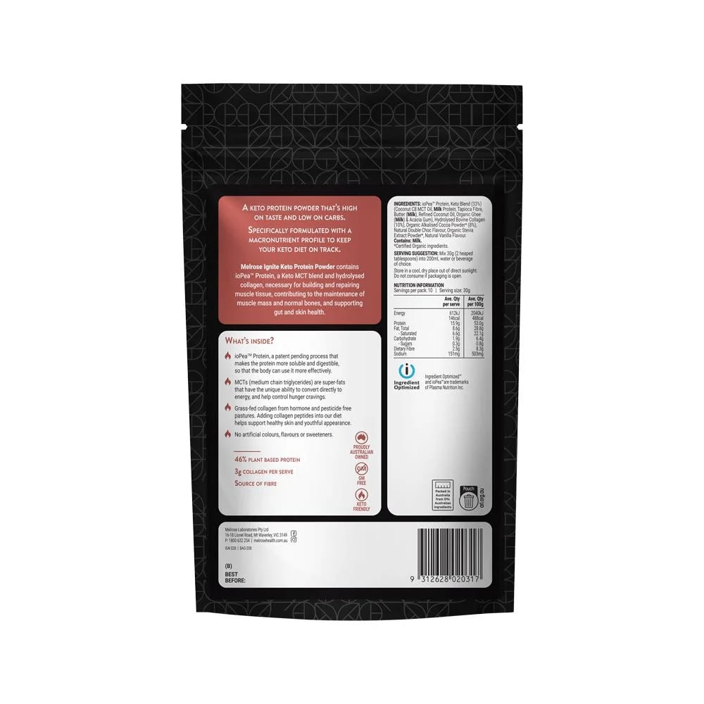 Melrose - Ignite Keto Protein Powder Chocolate Fudge