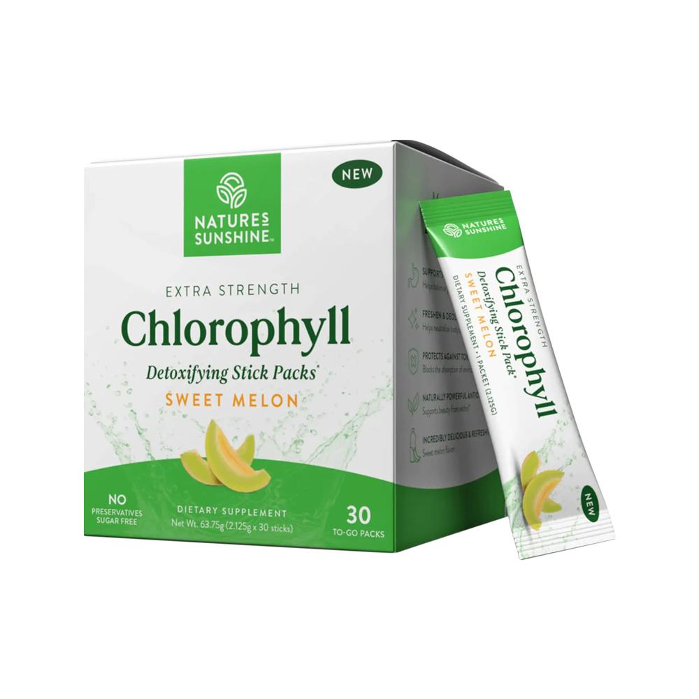 Nature's Sunshine Powdered Chlorophyll Sweet Mellon Sachets 2.25g x 30 Pack