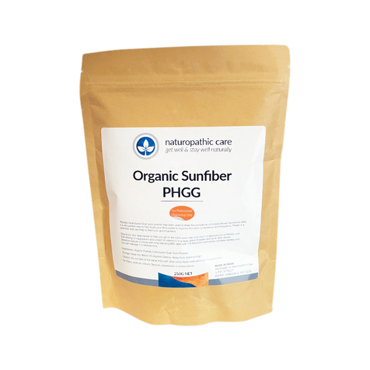 NATUROPATHIC CARE ORGANIC SUNFIBER PHGG 250G