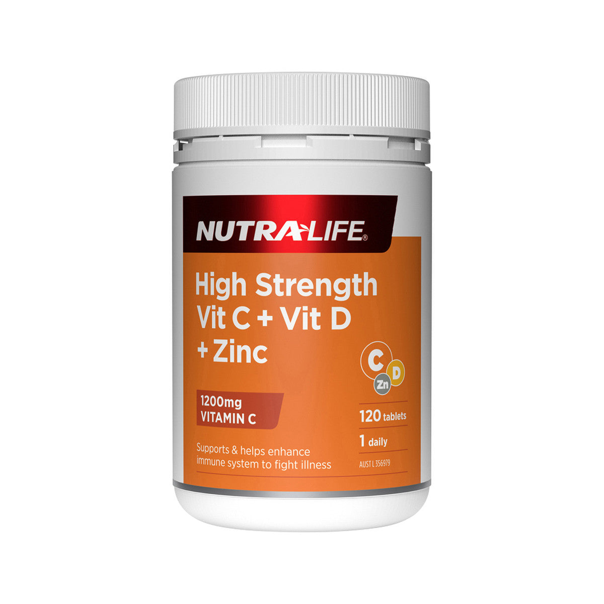 NutraLife - High Strength Vit C + Vit D + Zinc
