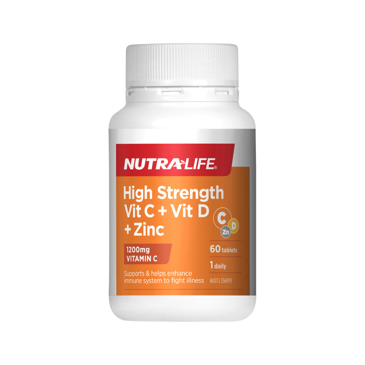 NutraLife - High Strength Vit C + Vit D + Zinc