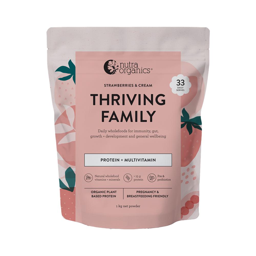 Nutra Naturals Thriving Family Protein Strawberries & Cream