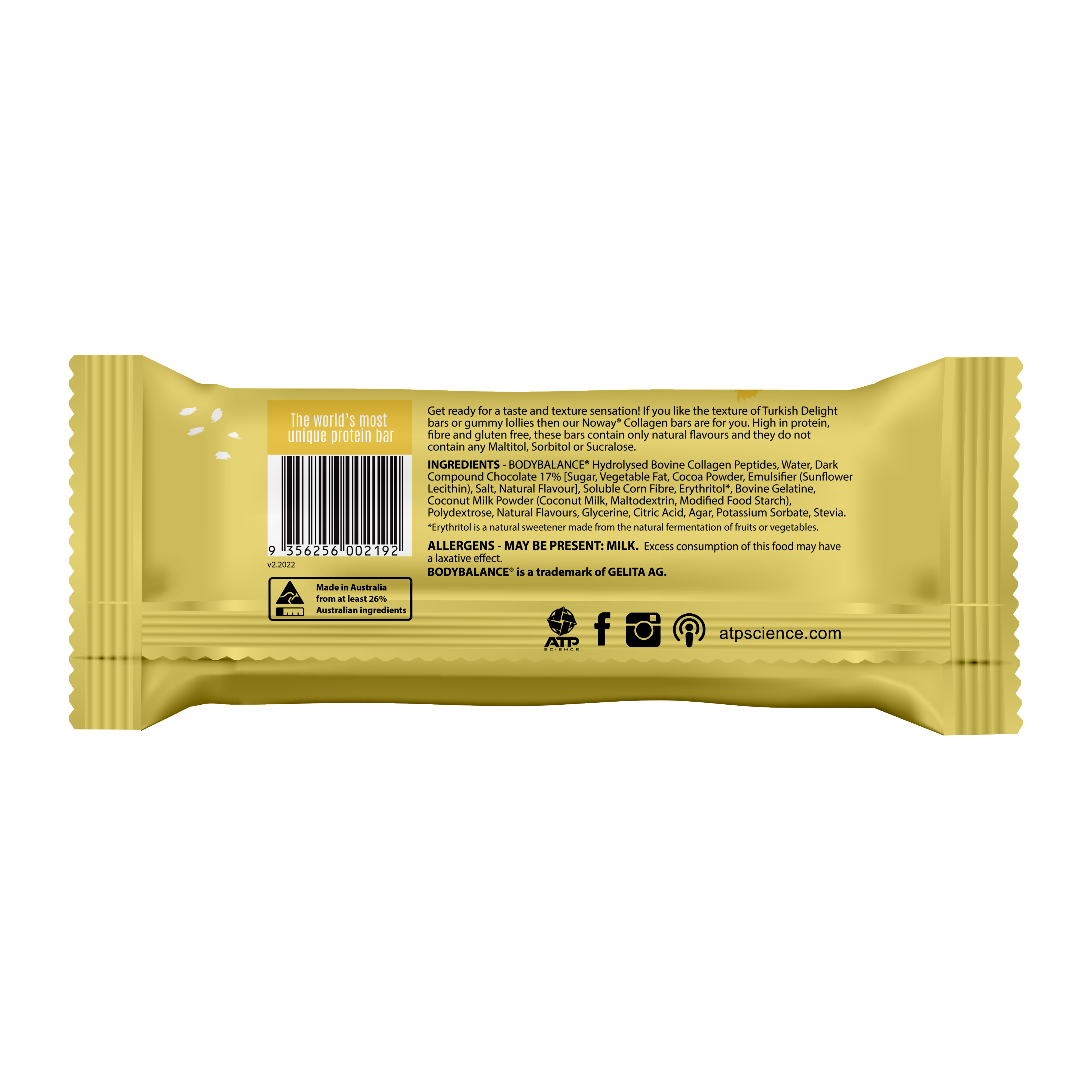 ATP Science - NOWAY Collagen Jelly Bar Pineapple