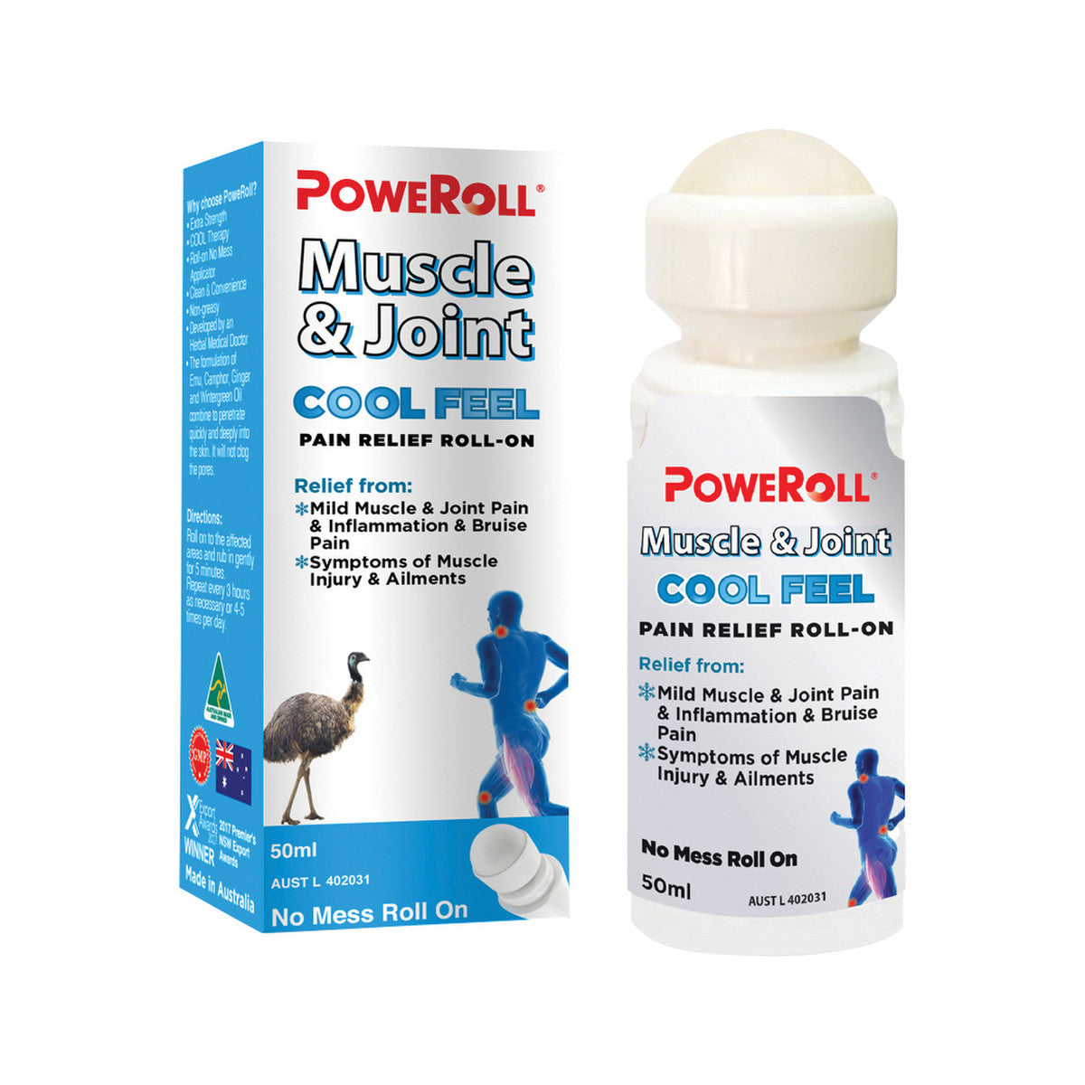 Glimlife - PoweRoll Pain Relief Oil (Cool) Roll On