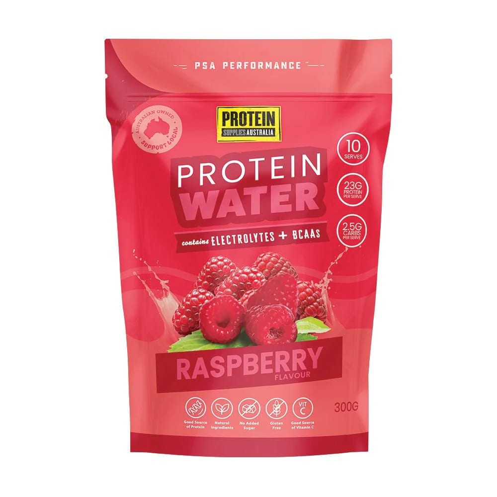 Protein Supplies Australia - Protein Water (contains Electrolytes + BCAAs) Raspberry