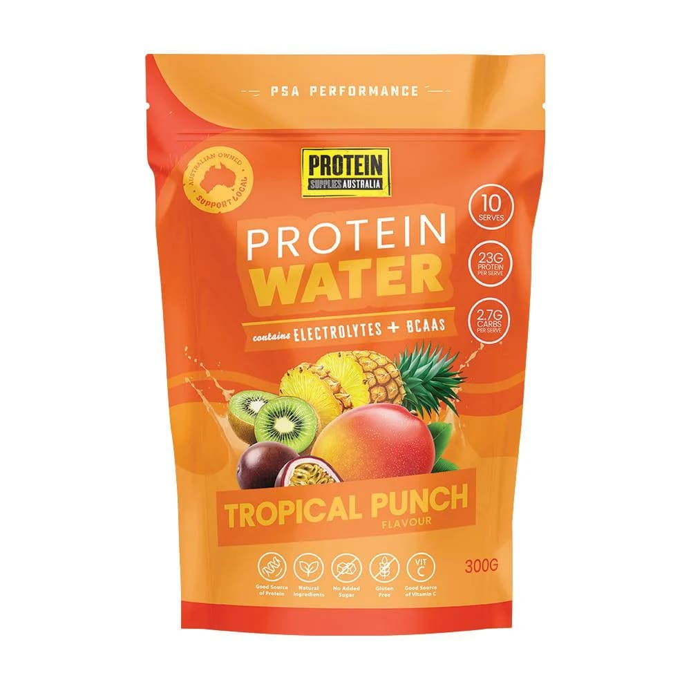 Protein Supplies Australia - Protein Water (contains Electrolytes + BCAAs) Tropical Punch