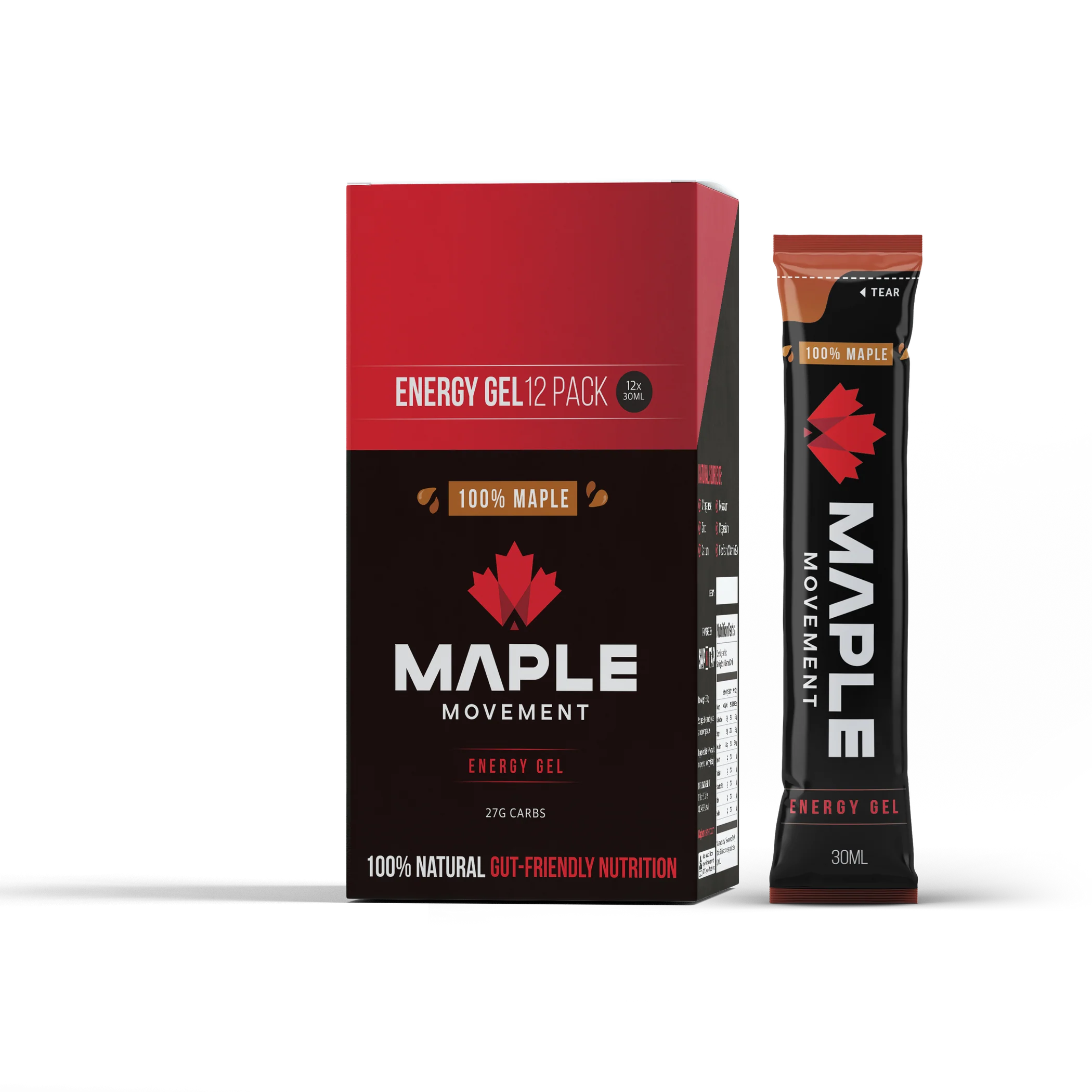 Maple Movement 100% Maple Energy Gel 12 pack