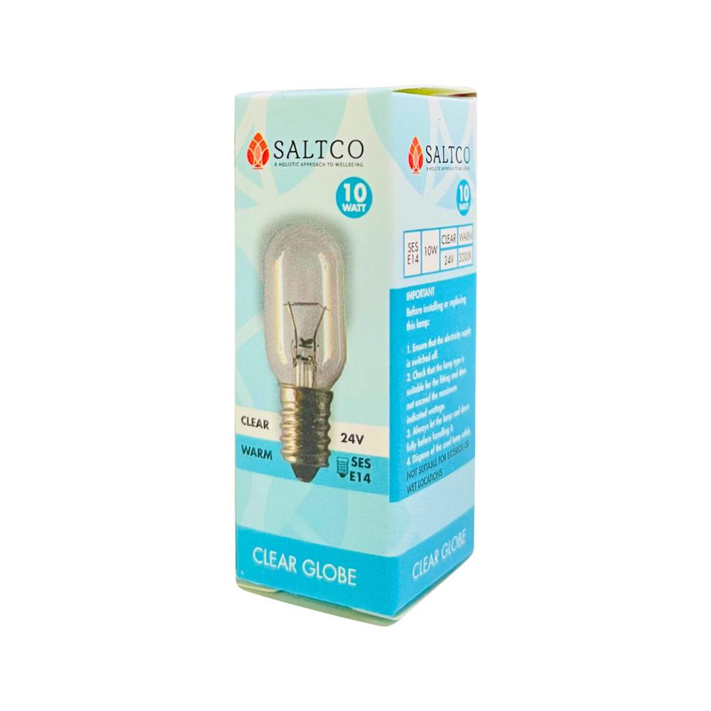 SaltCo - Salt Crystal Lamp 24V 10W Light Globe. WARNING: DO NOT use in 240V cords